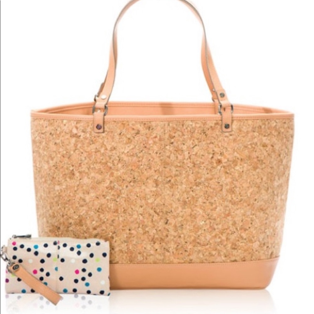 Thirty-one Style Setter Cork w/ sparkle, wristlet